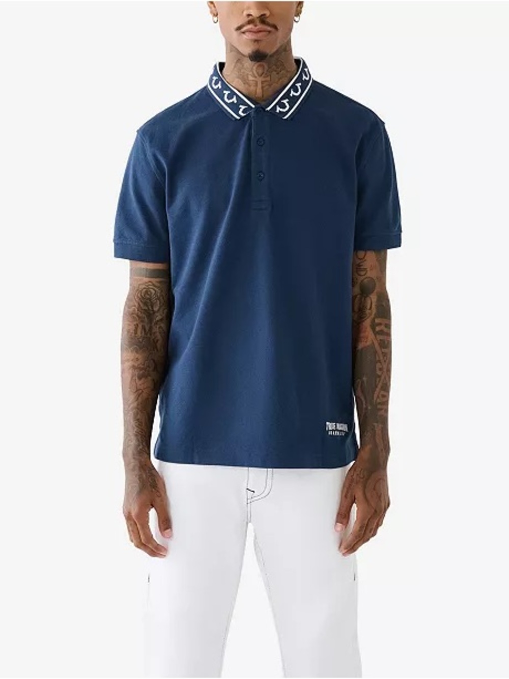 True Religion Short Sleeve Relaxed Polo Shirt Men’s Large PTP 22”